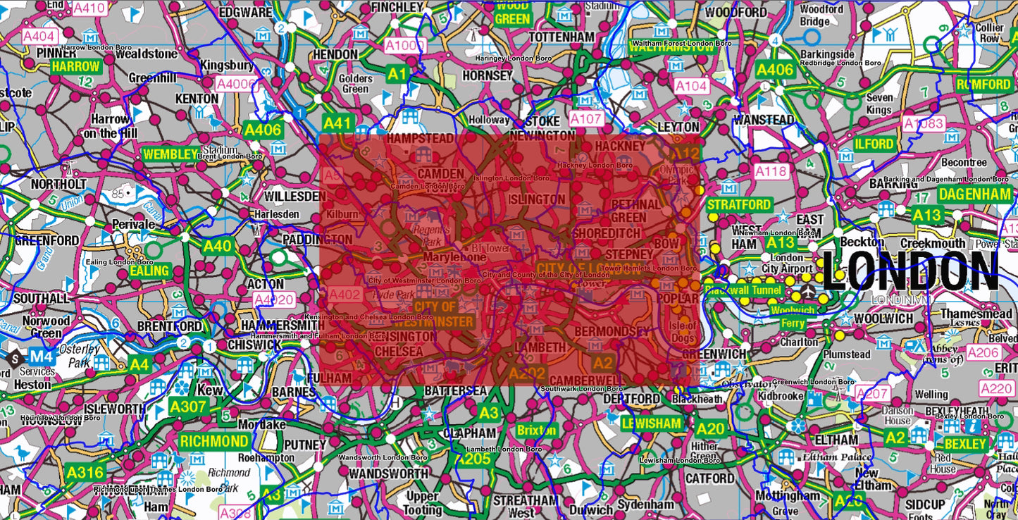 Full Series London Postcode City Street Map - Digital Download - Special Offer