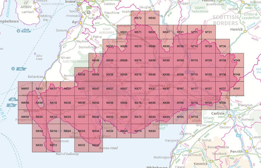 Dumfries and Galloway - OS Map Tiles