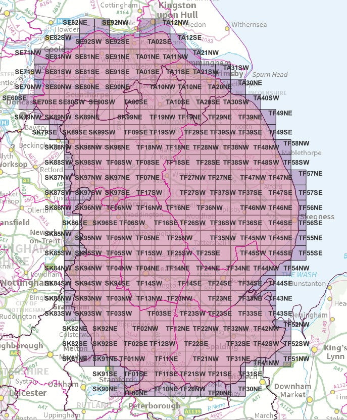 Lincolnshire - OS Map Tiles