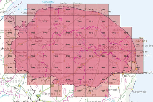 Norfolk - OS Map Tiles