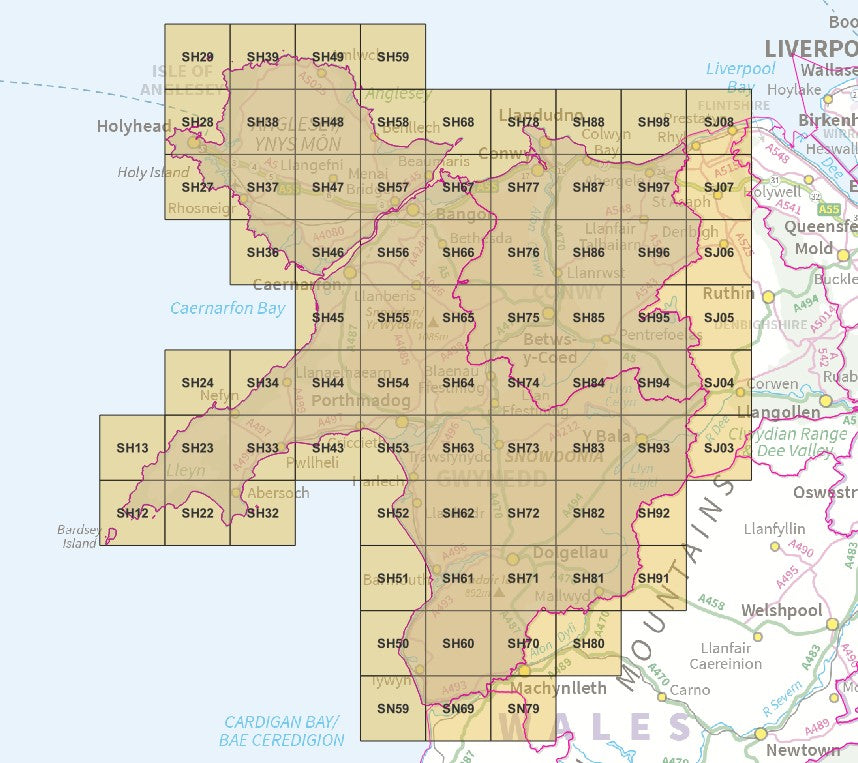 North West Wales - OS Map Tiles