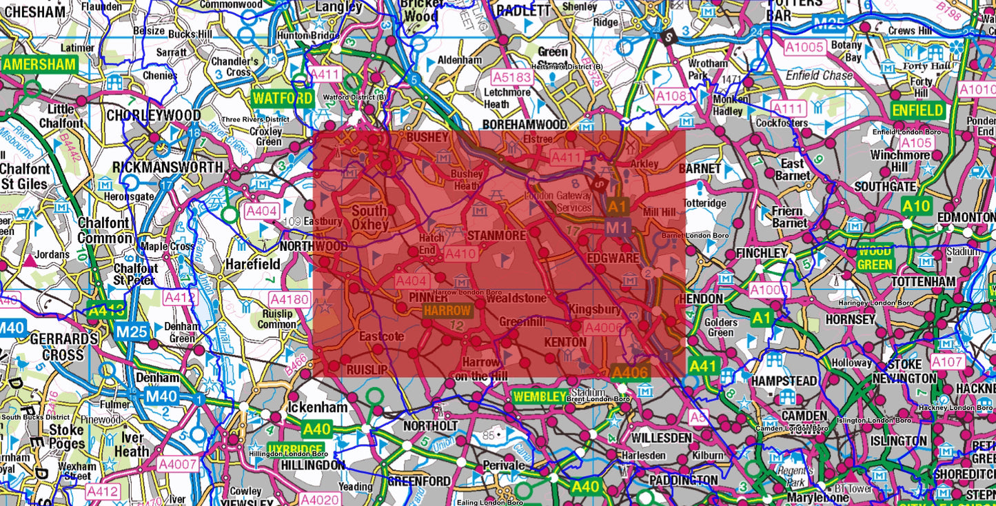Full Series London Postcode City Street Map - Digital Download - Special Offer