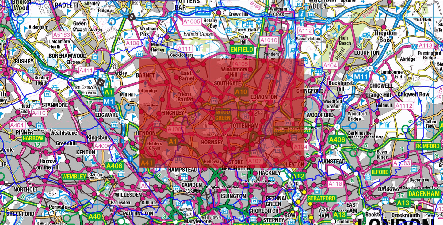 Full Series London Postcode City Street Map - Digital Download - Special Offer