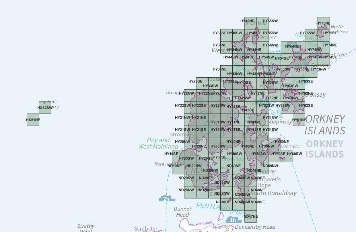Orkney - OS Map Tiles