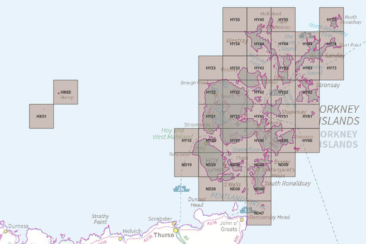 Orkney - OS Map Tiles