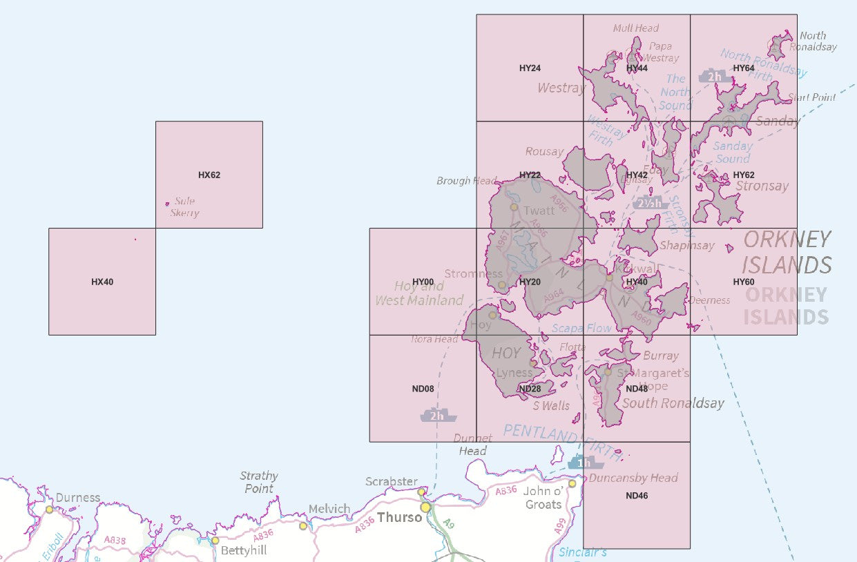 Orkney - OS Map Tiles