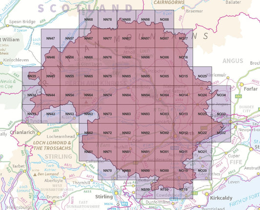 Perth and Kinross - OS Map Tiles