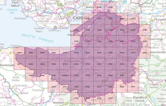 Somerset and Bristol - OS Map Tiles