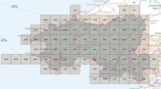 South West Wales - OS Map Tiles