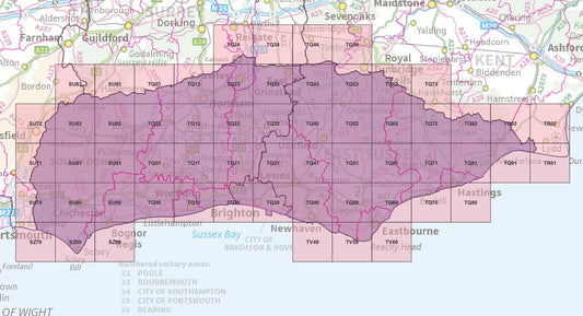 Sussex - OS Map Tiles