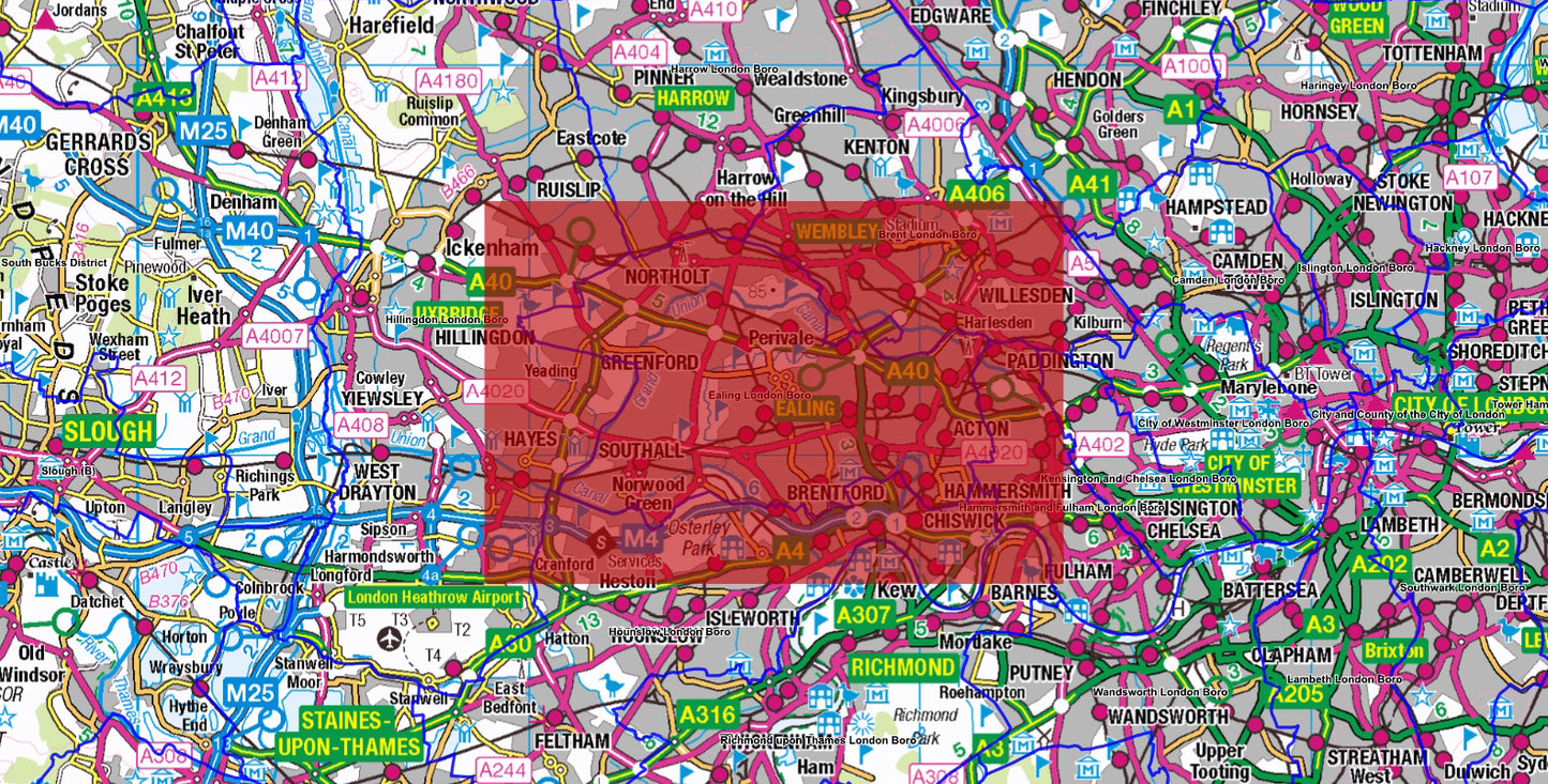 Full Series London Postcode City Street Map - Digital Download - Special Offer