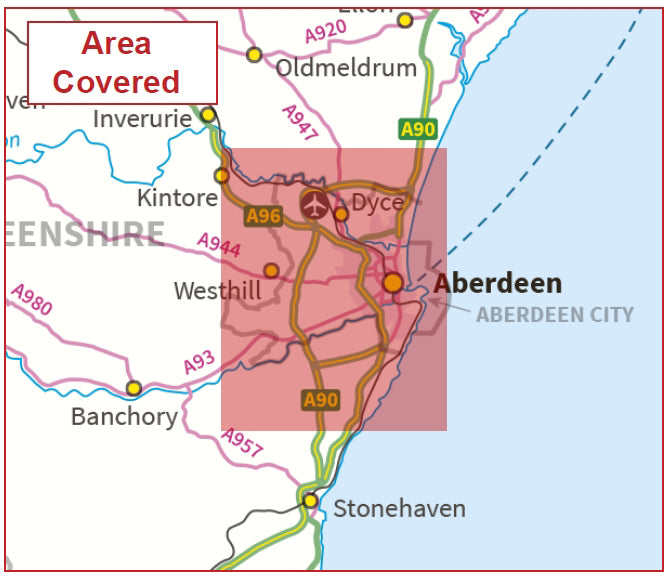 Postcode City Sector Map - Aberdeen - Digital Download