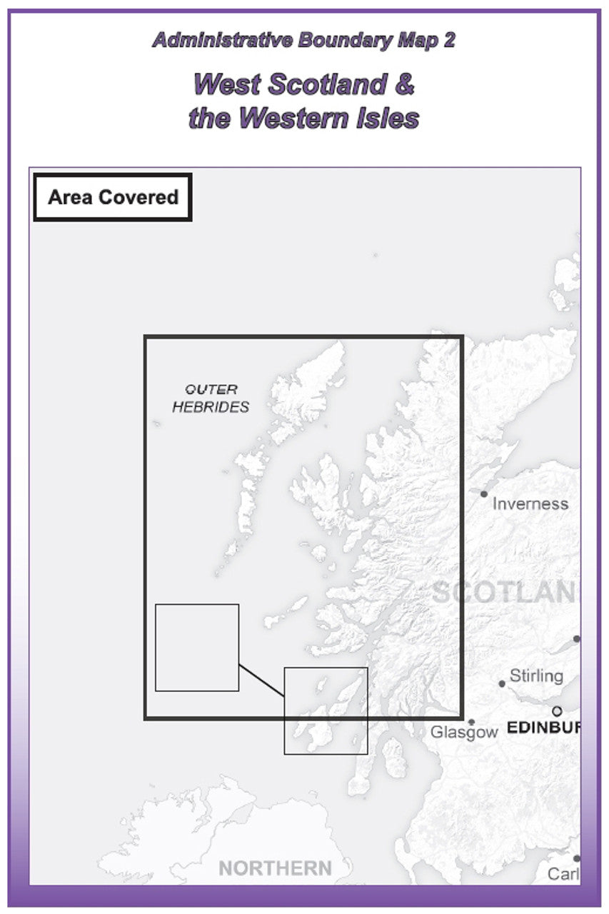 Admin Boundary Map 2 - Western Scotland & The Western Isles - Digital Download