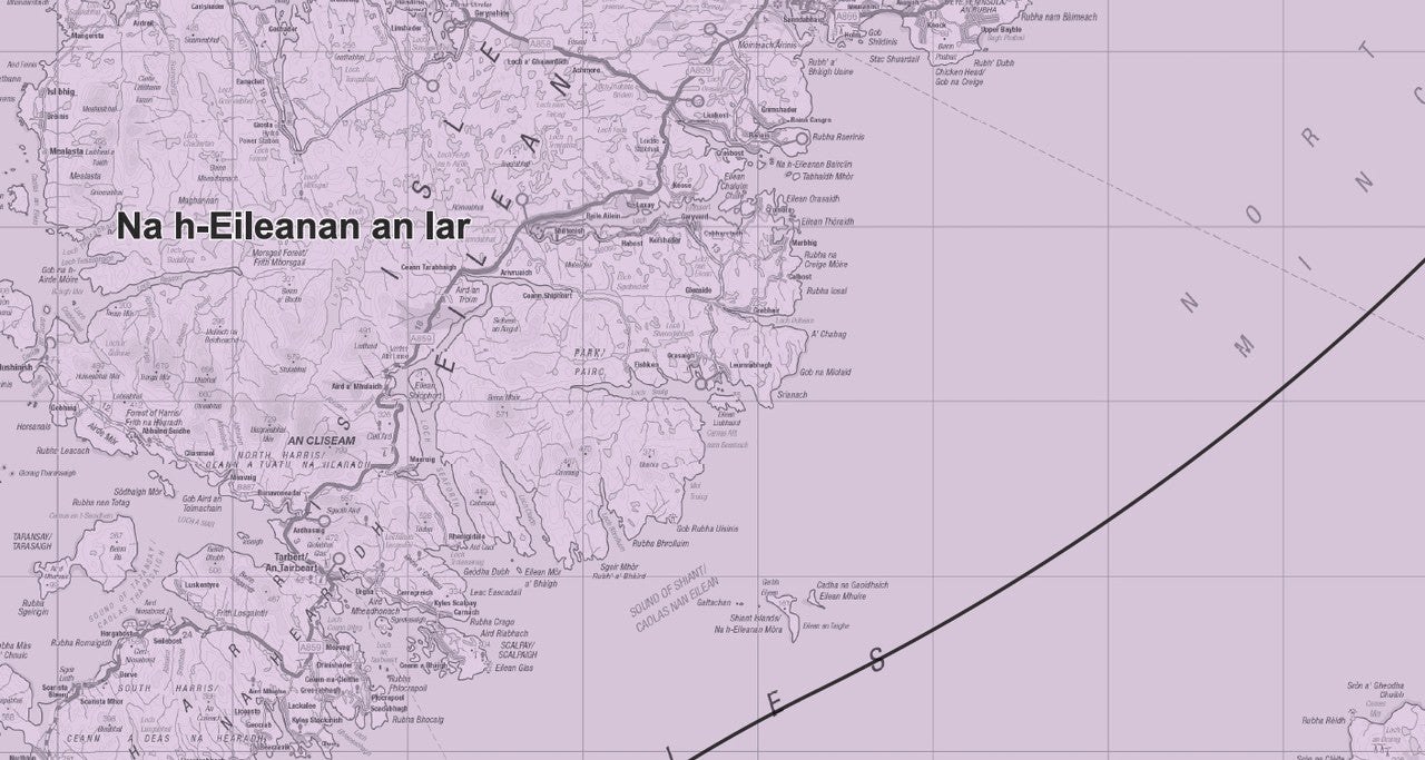 Admin Boundary Map 2 - Western Scotland & The Western Isles - Digital Download