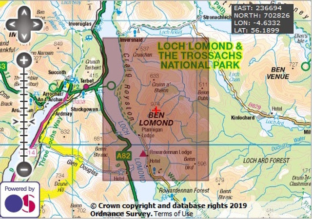 Ben Lomond - OS Walking Map Download