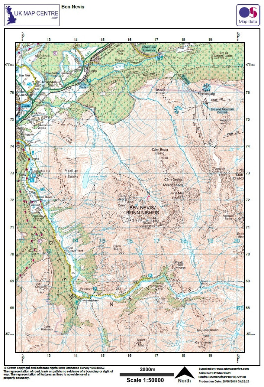 Ben Nevis- OS Walking Map Download