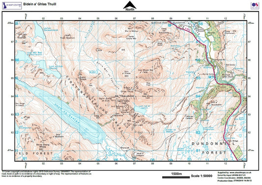 Bidein a' Ghlas Thuill - OS Walking Map Download