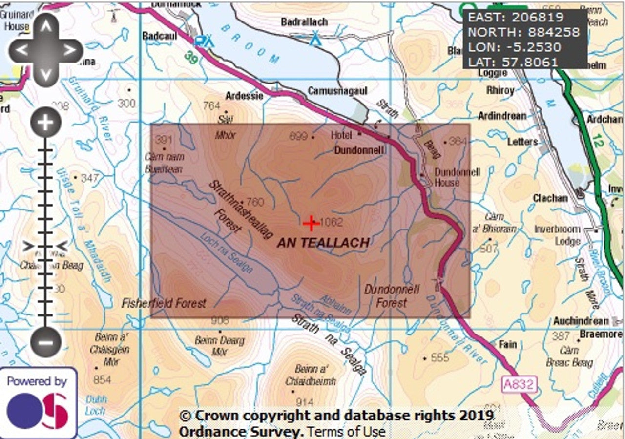 Bidein a' Ghlas Thuill - OS Walking Map Download