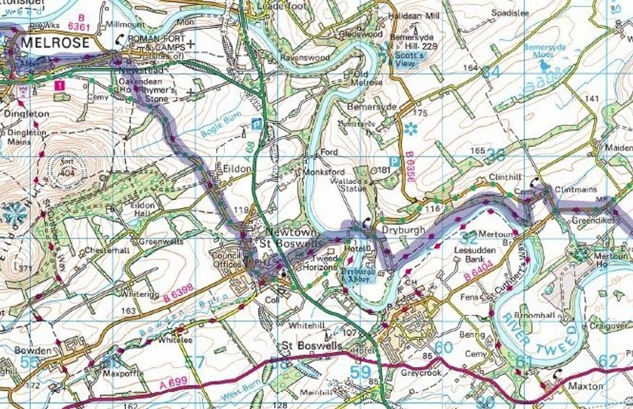 Borders Abbey Way Route Map - Digital Download