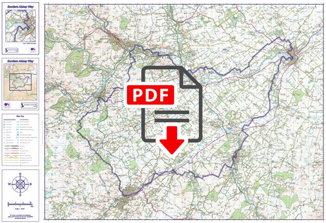 Borders Abbey Way Route Map - Digital Download