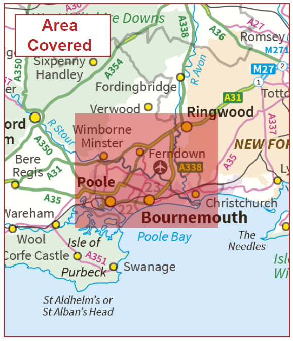 Postcode City Sector Map - Bournemouth - Digital Download