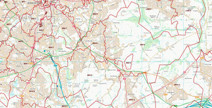 Postcode City Sector Map - Bradford - Digital Download