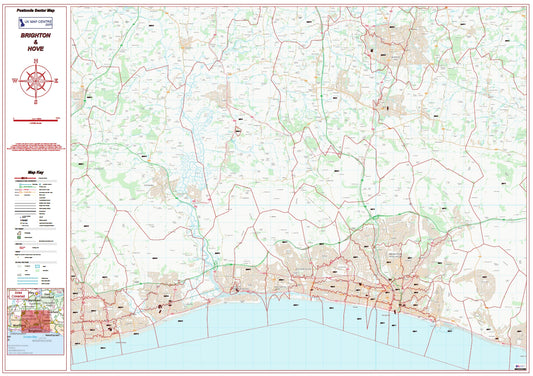 Postcode City Sector Map - Brighton & Hove - Digital Download