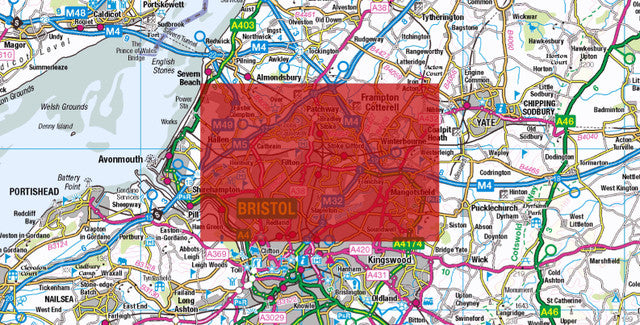 Central Bristol City Street Map - Digital Download