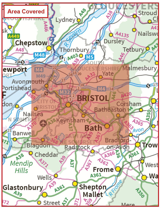 Postcode City Sector Map - Bristol & Bath - Digital Download