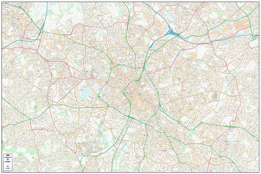 Central Birmingham City Street Map - Digital Download