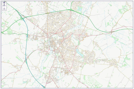 Central  Cambridge City Street Map - Digital Download