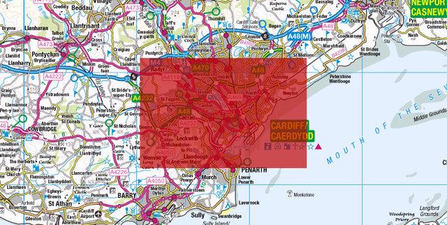 Central Cardiff City Street Map - Digital Download