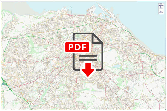 Central Edinburgh City Street Map - Digital Download