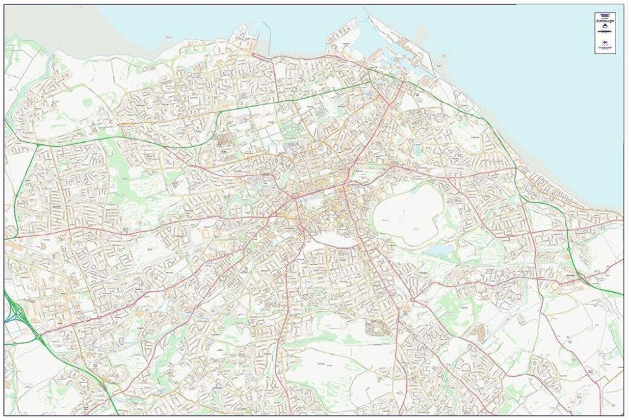 Central Edinburgh City Street Map - Digital Download