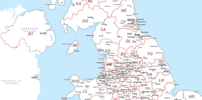 Compact UK Postcode Area  - Digital Download