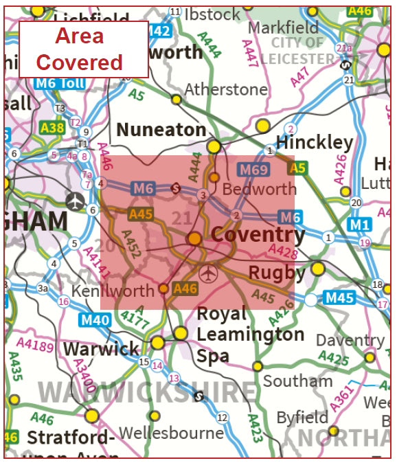 Postcode City Sector Map - Coventry - Digital Download