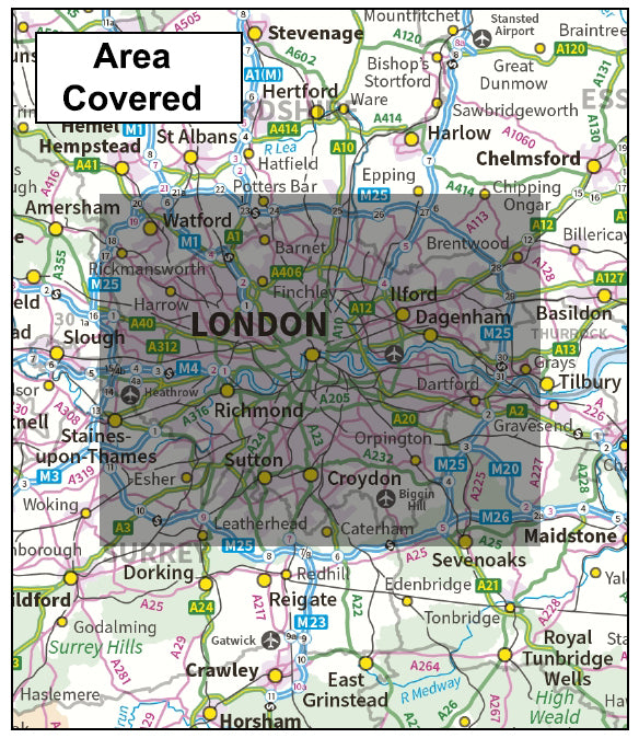 London Boroughs Map - Digital Download