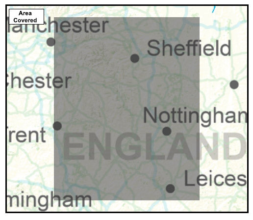 Derbyshire County Map - Digital Download
