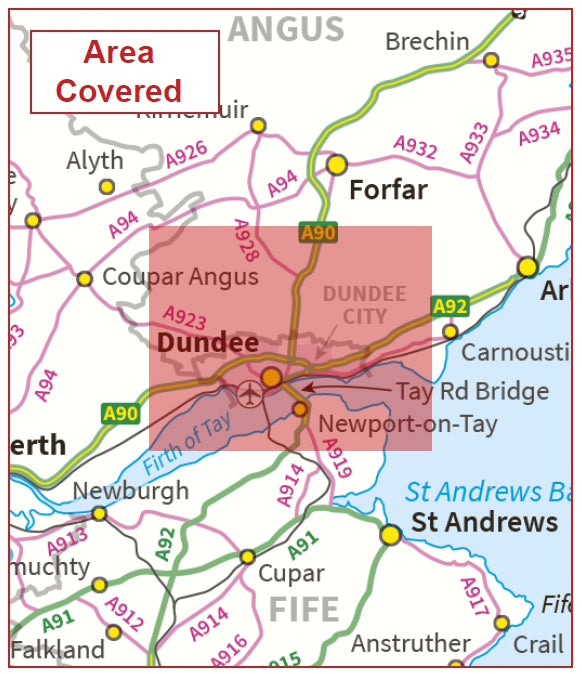 Postcode City Sector Map - Dundee - Digital Download