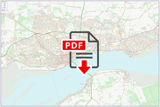 Central Dundee City Street Map - Digital Download