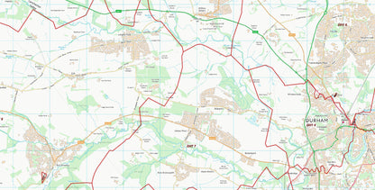 Postcode City Sector Map - Durham - Digital Download