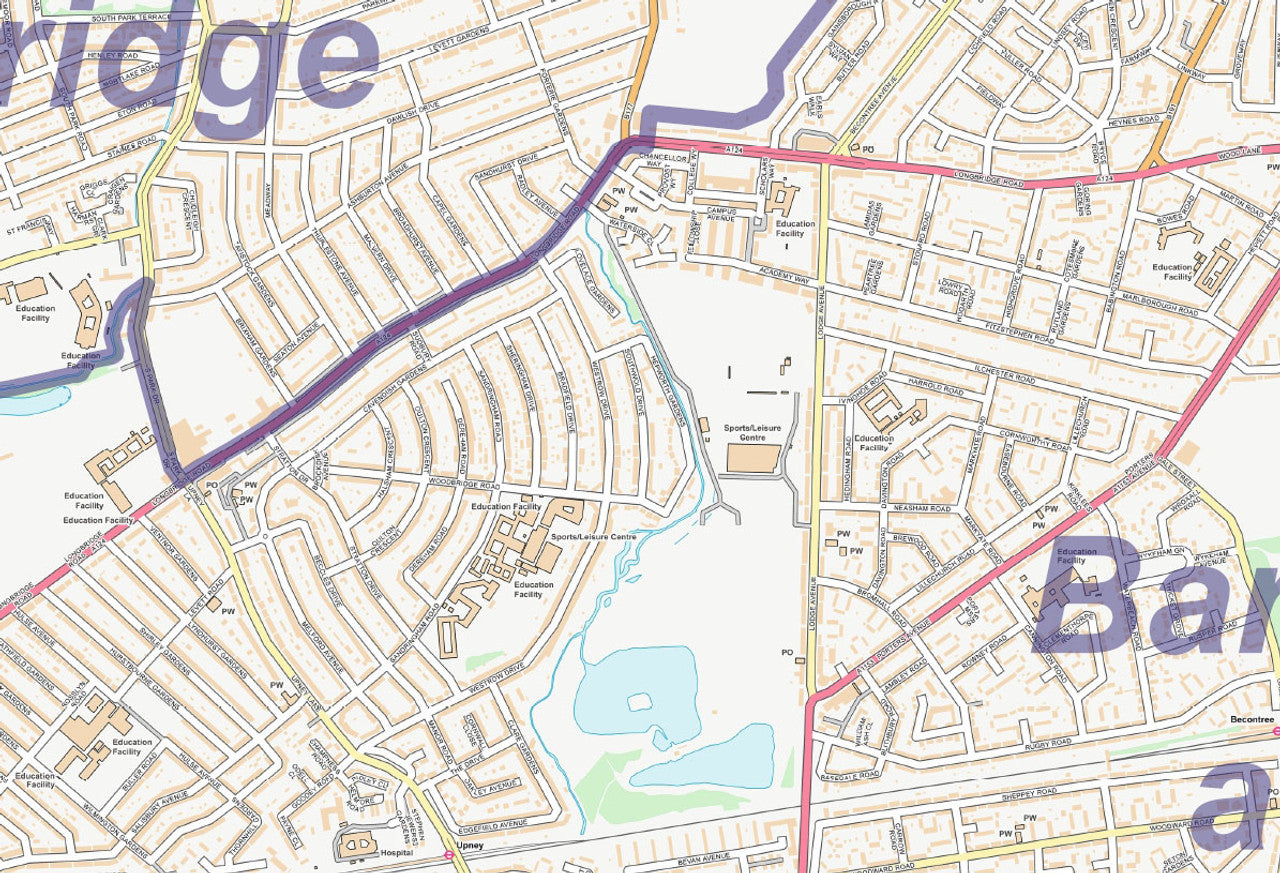 East London City Street Map - Digital Download