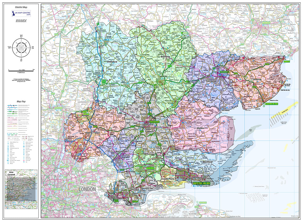 Essex County Boundary Map - Digital Download
