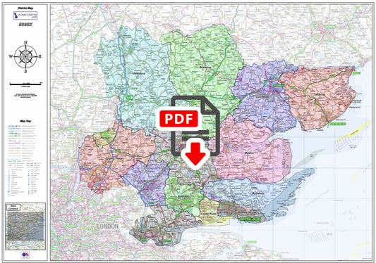 Essex County Boundary Map - Digital Download