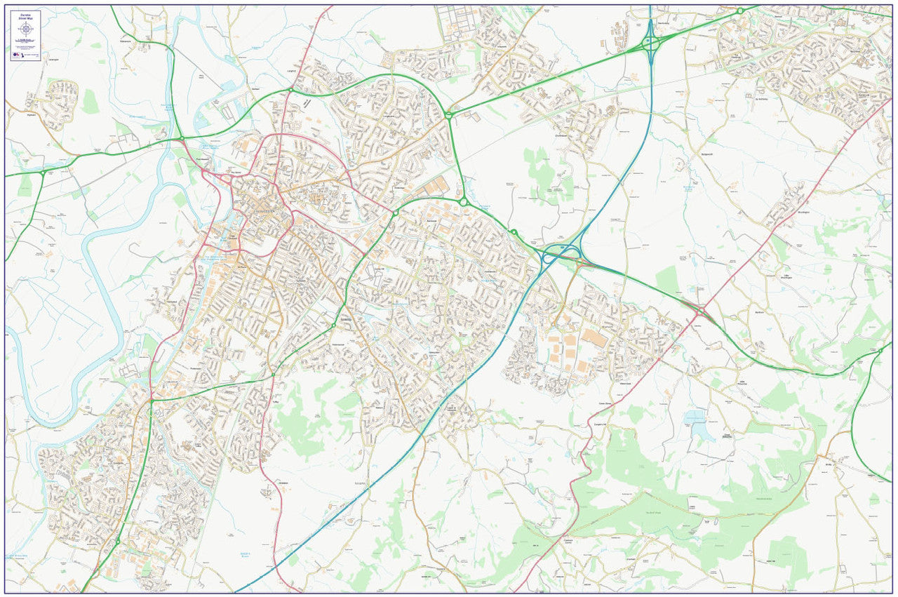 Central Gloucester City Street Map - Digital Download