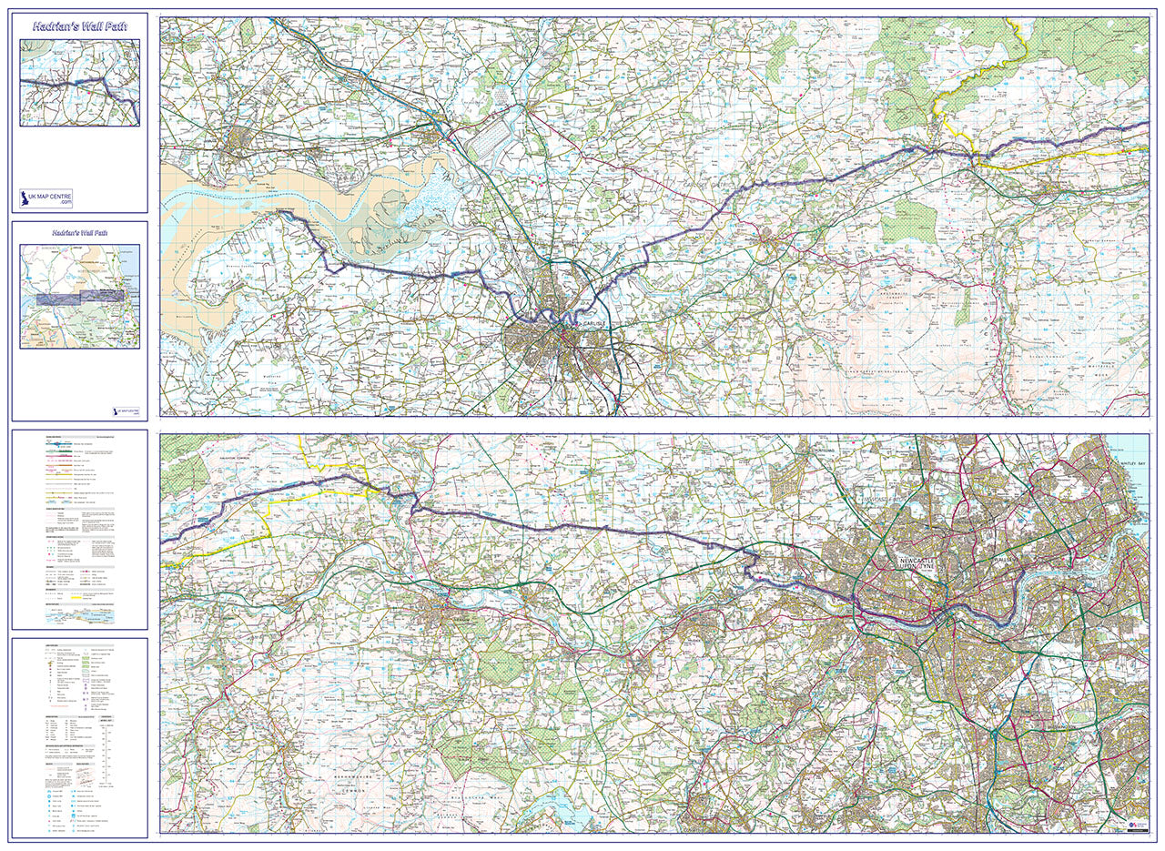 Hadrian's Wall Route Map - Digital Download