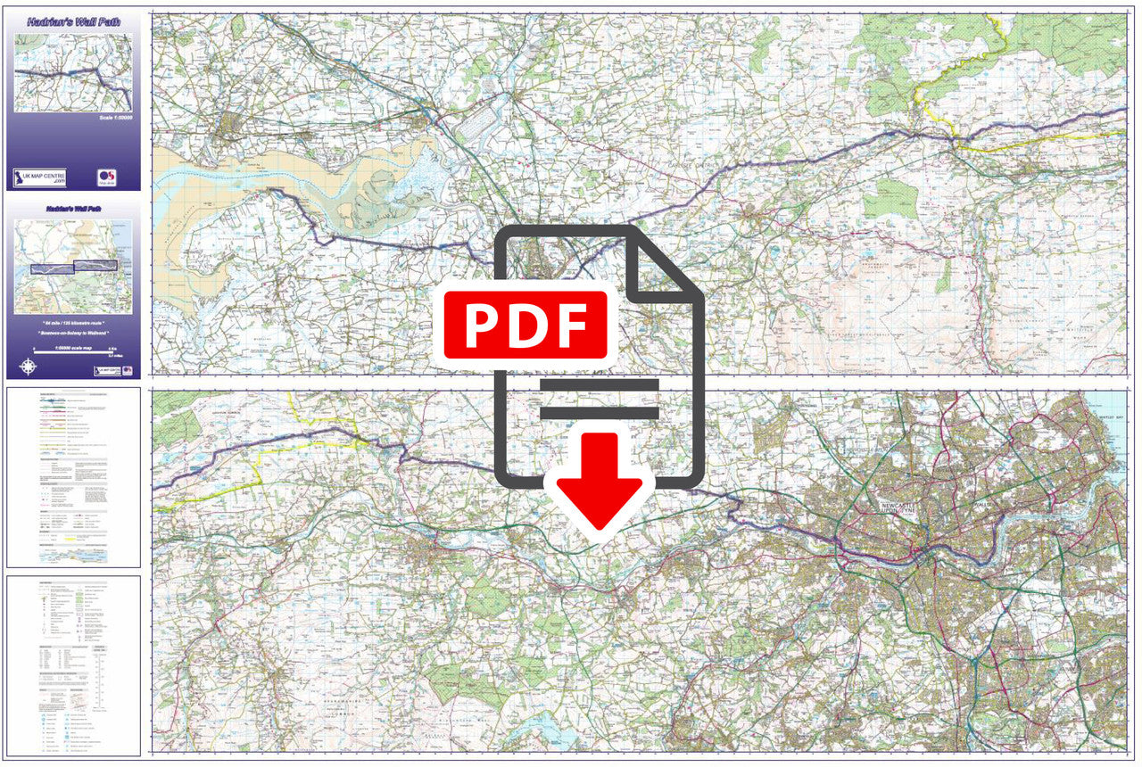 Hadrian's Wall Route Map - Digital Download