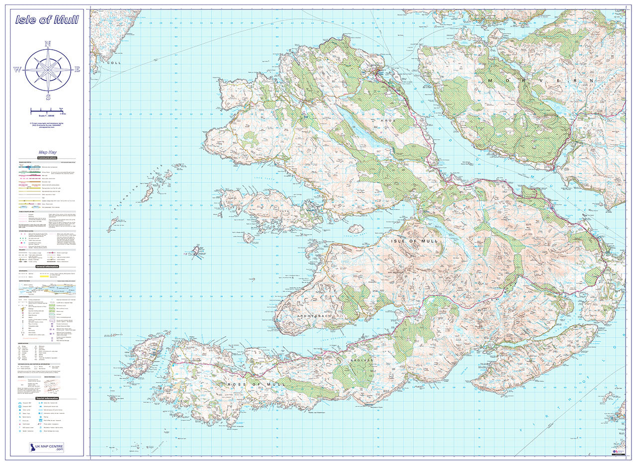 Isle of Mull Map - Digital Download