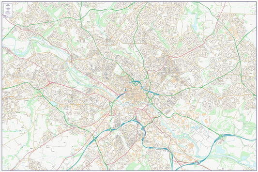 Central Leeds City Street Map - Digital Download