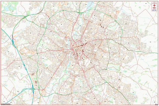 Central Leicester Postcode City Street Map - Digital Download